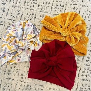 Somewhere Over Rainbows Baby Girl Bow Turbin Hats Bundle